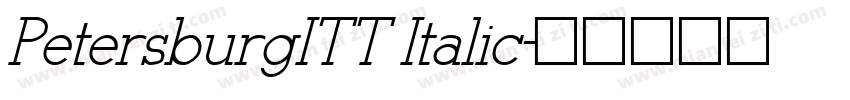 PetersburgITT Italic字体转换